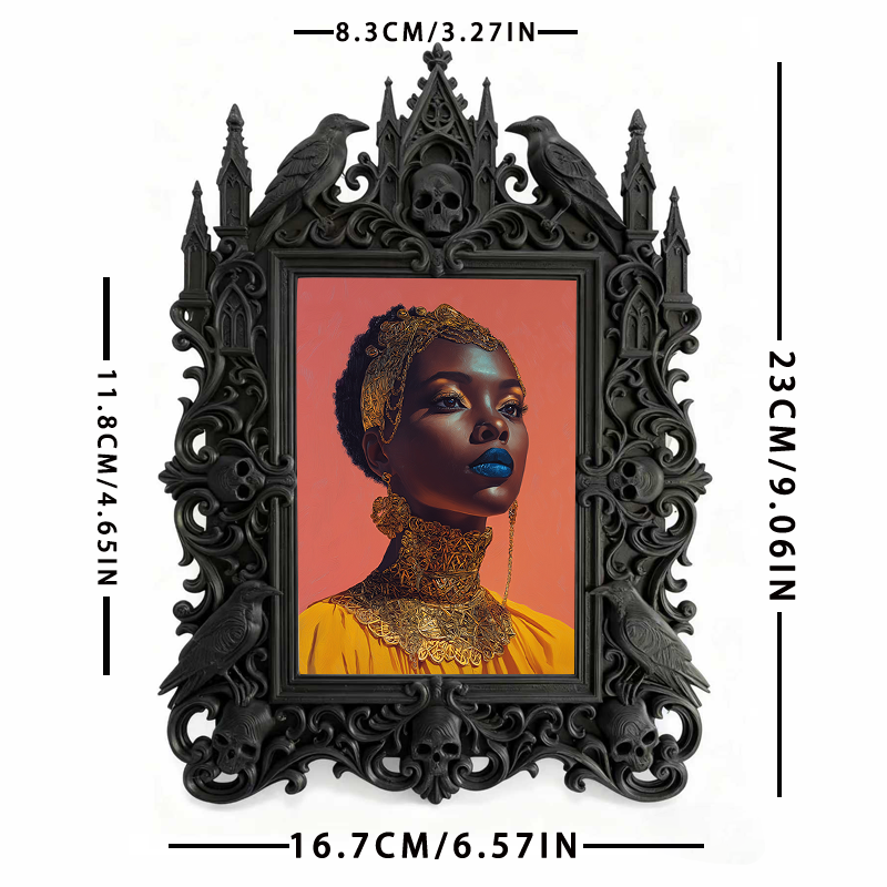 5-star-hit Gothic Dark-style Photo Frame | Gothic Tattoo Aftercare Product Shop Decor, Photo Ornament, Dual-use Display, Sturdy Frame