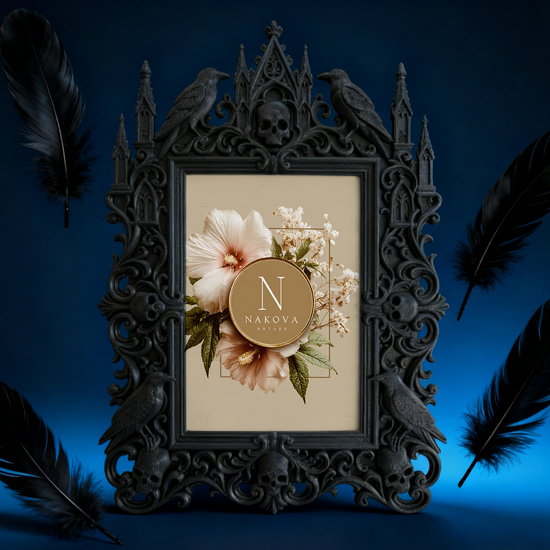 Exclusive-stock-drop Gothic Dark-style Photo Frame | Occult Rune Stone Carving Shop Decor, Photo Ornament, Wall-mountable & Tabletop, Collec