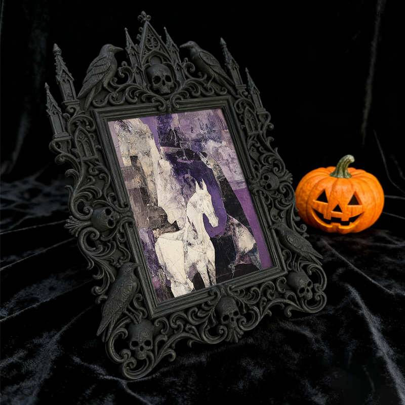 Rare-gem-pick Gothic Dark-style Photo Frame | Werewolf-themed Outdoor Hiking Boot Shop Decor, Photo Ornament, Wall/Table Dual-use, Rustic Fr