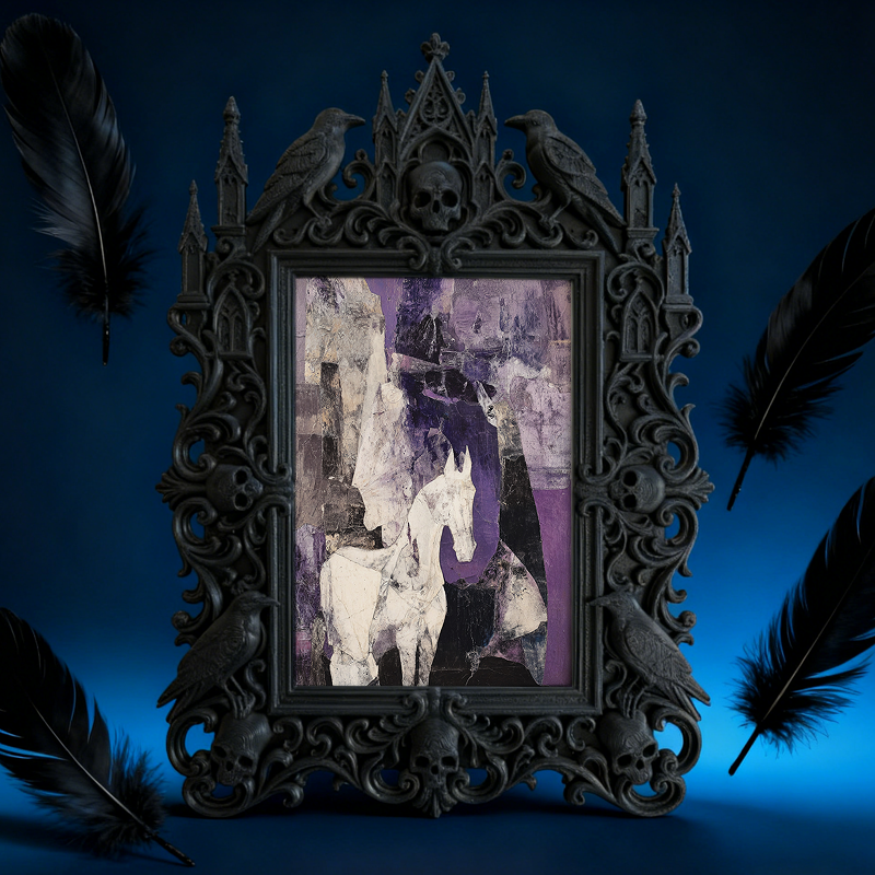 Rare-gem-pick Gothic Dark-style Photo Frame | Werewolf-themed Outdoor Hiking Boot Shop Decor, Photo Ornament, Wall/Table Dual-use, Rustic Fr