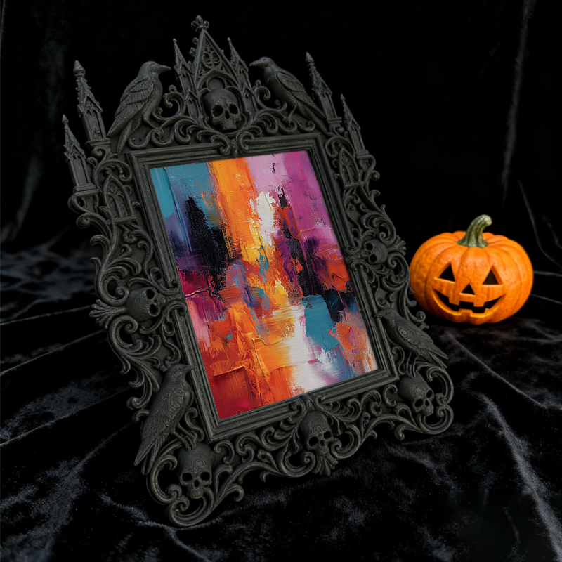 Insta-viral Gothic Dark-style Photo Frame | Gothic Eyelash Extension Storage Shop Decor, Photo Ornament, Wall-mountable & Tabletop, High-glo