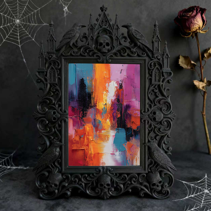 Insta-viral Gothic Dark-style Photo Frame | Gothic Eyelash Extension Storage Shop Decor, Photo Ornament, Wall-mountable & Tabletop, High-glo