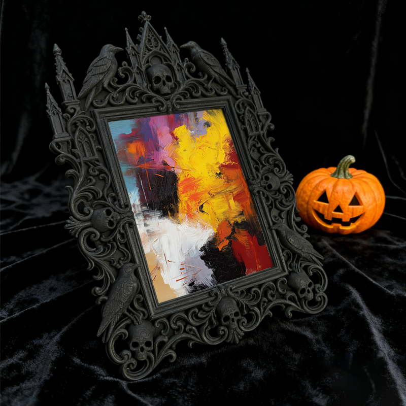 Sturdy-reliable Gothic Dark-style Photo Frame | Gothic Custom Leather Belt Shop Decor, Photo Ornament, Dual-use Display, Wear-resistant Fram