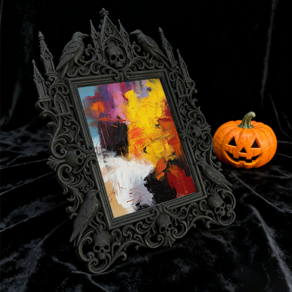 Sturdy-reliable Gothic Dark-style Photo Frame | Gothic Custom Leather Belt Shop Decor, Photo Ornament, Dual-use Display, Wear-resistant Fram