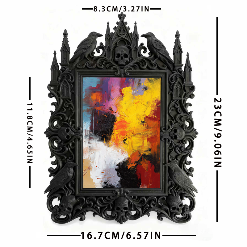 Sturdy-reliable Gothic Dark-style Photo Frame | Gothic Custom Leather Belt Shop Decor, Photo Ornament, Dual-use Display, Wear-resistant Fram