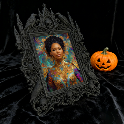 Shop-top-seller Gothic Dark-style Photo Frame | Vampire-themed Cocktail Bar Shelf Decor, Photo Ornament, Wall-mountable & Tabletop, Lightwei