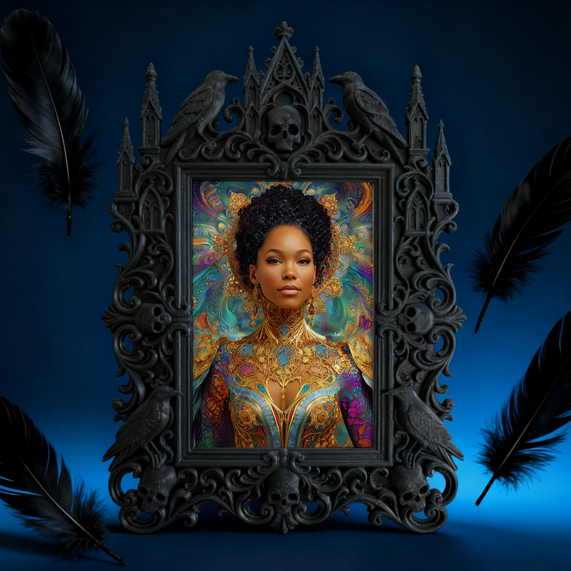 Shop-top-seller Gothic Dark-style Photo Frame | Vampire-themed Cocktail Bar Shelf Decor, Photo Ornament, Wall-mountable & Tabletop, Lightwei