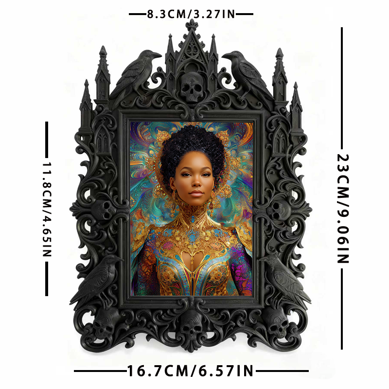 Shop-top-seller Gothic Dark-style Photo Frame | Vampire-themed Cocktail Bar Shelf Decor, Photo Ornament, Wall-mountable & Tabletop, Lightwei