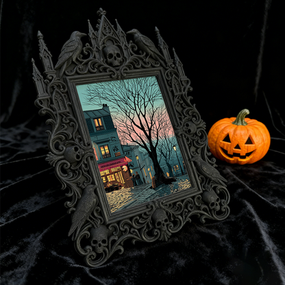 Highly-coveted Gothic Dark-style Photo Frame | Gothic Matte Lip Stain Shop Counter Decor, Photo Ornament, Wall-mountable & Tabletop, Scratch