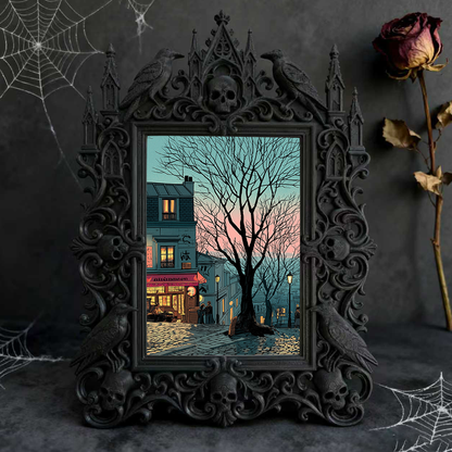 Highly-coveted Gothic Dark-style Photo Frame | Gothic Matte Lip Stain Shop Counter Decor, Photo Ornament, Wall-mountable & Tabletop, Scratch