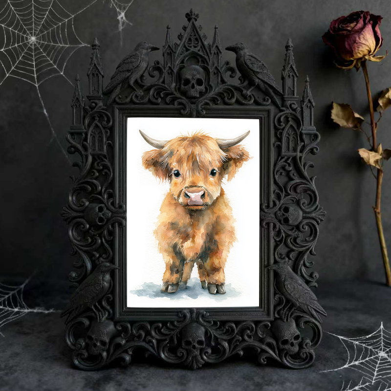 Trend-buzzing Gothic Dark-style Photo Frame | Punk Rock Vintage Vinyl Repair Shop Decor, Photo Ornament, Wall/Table Dual-use, Eco-friendly F