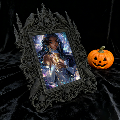5-star-rated Gothic Dark-style Photo Frame | Gothic Body Jewelry Piercing Studio Decor, Photo Ornament, Dual-use Display, Sturdy Frame