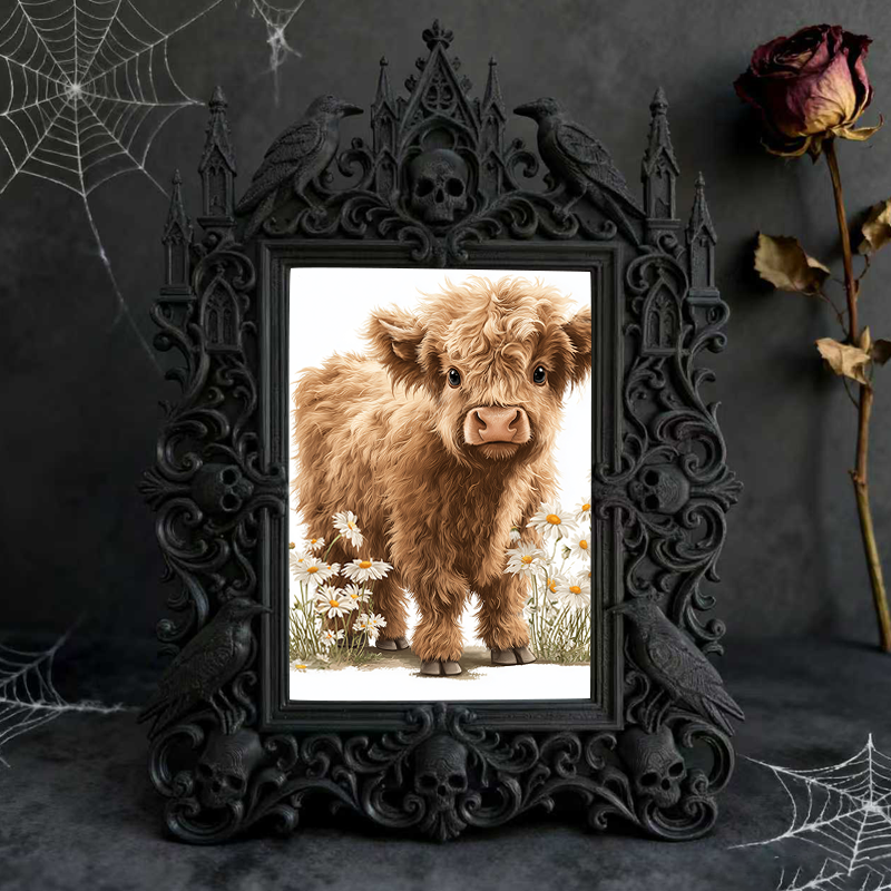 Rare-gem Gothic Dark-style Photo Frame | Werewolf-themed Outdoor Survival Gear Shop Decor, Photo Ornament, Wall/Table Dual-use, Rustic Frame