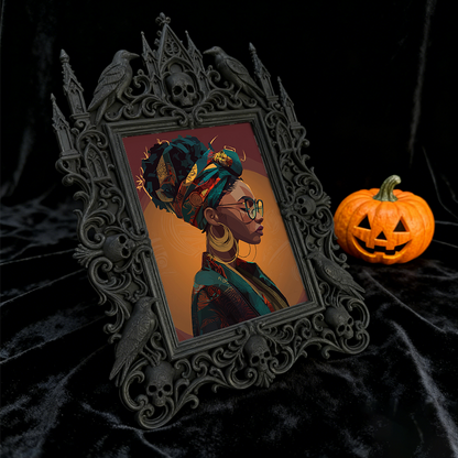Reel-famous Gothic Dark-style Photo Frame | Gothic Eyelash Serum Display Shop Decor, Photo Ornament, Wall-mountable & Tabletop, High-gloss F