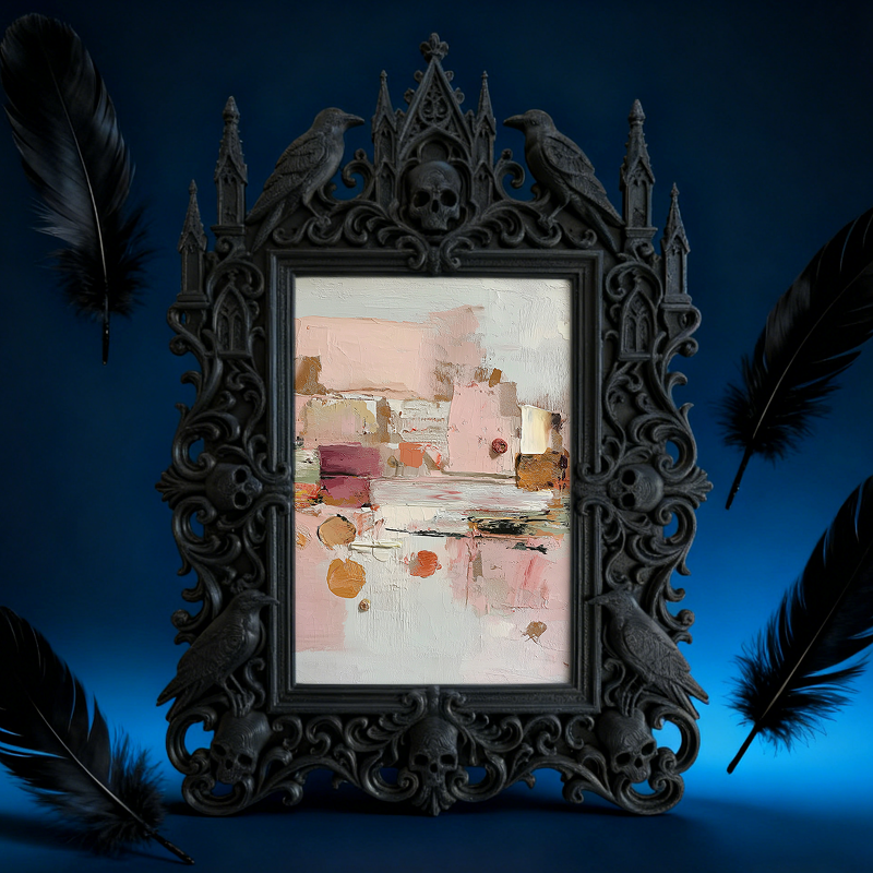 Customer-raved Gothic Dark-style Photo Frame | Horror Movie Prop Replica Shop Decor, Photo Ornament, Dual-use Display, Minimalist Frame