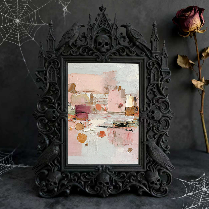 Customer-raved Gothic Dark-style Photo Frame | Horror Movie Prop Replica Shop Decor, Photo Ornament, Dual-use Display, Minimalist Frame