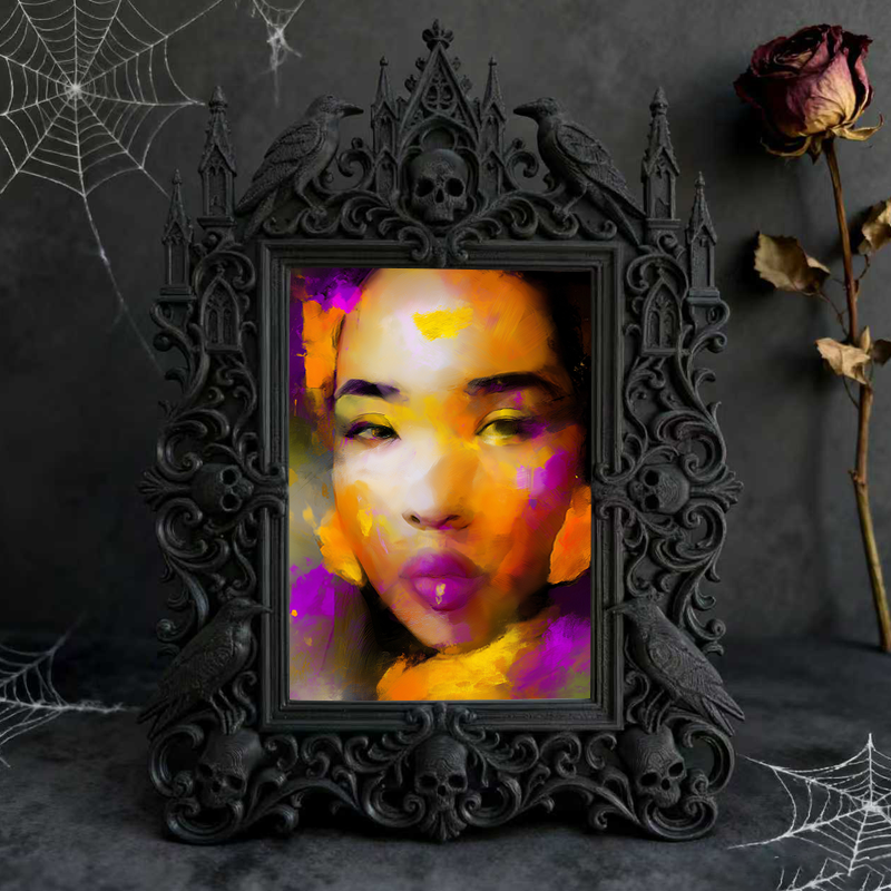 Hard-to-find Gothic Dark-style Photo Frame | Vampire Cosplay Costume Alteration Shop Decor, Photo Ornament, Wall/Table Dual-use, Artistic Fr