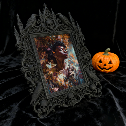 Sturdy-built Gothic Dark-style Photo Frame | Gothic Custom Leather Keychain Shop Decor, Photo Ornament, Dual-use Display, Wear-resistant Fra