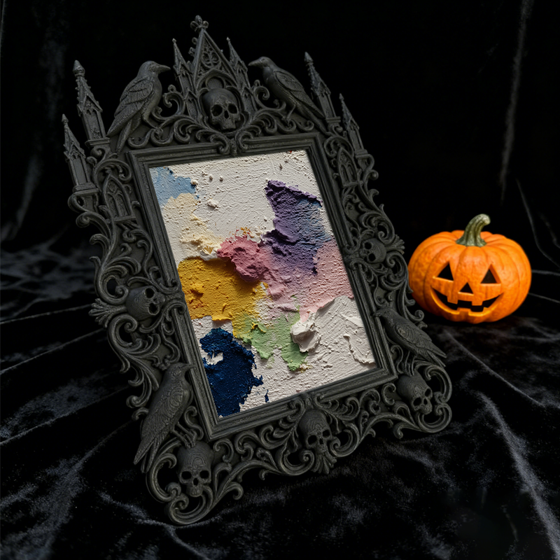 Elegant-spooky Gothic Dark-style Photo Frame | Paranormal Themed Bookstore Checkout Decor, Photo Ornament, Wall-mountable & Tabletop, Elegan