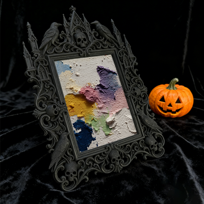 Elegant-spooky Gothic Dark-style Photo Frame | Paranormal Themed Bookstore Checkout Decor, Photo Ornament, Wall-mountable & Tabletop, Elegan