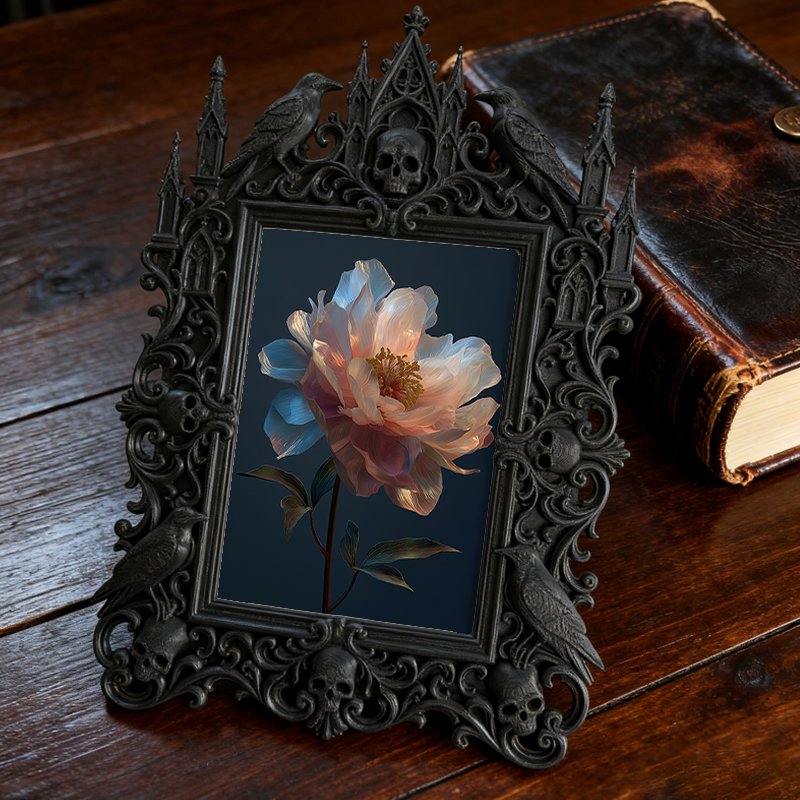 Shop-favorite Gothic Dark-style Photo Frame | Witchy Crystal Grid Workshop Party Decor, Photo Ornament, Wall/Table Dual-use, Durable Frame