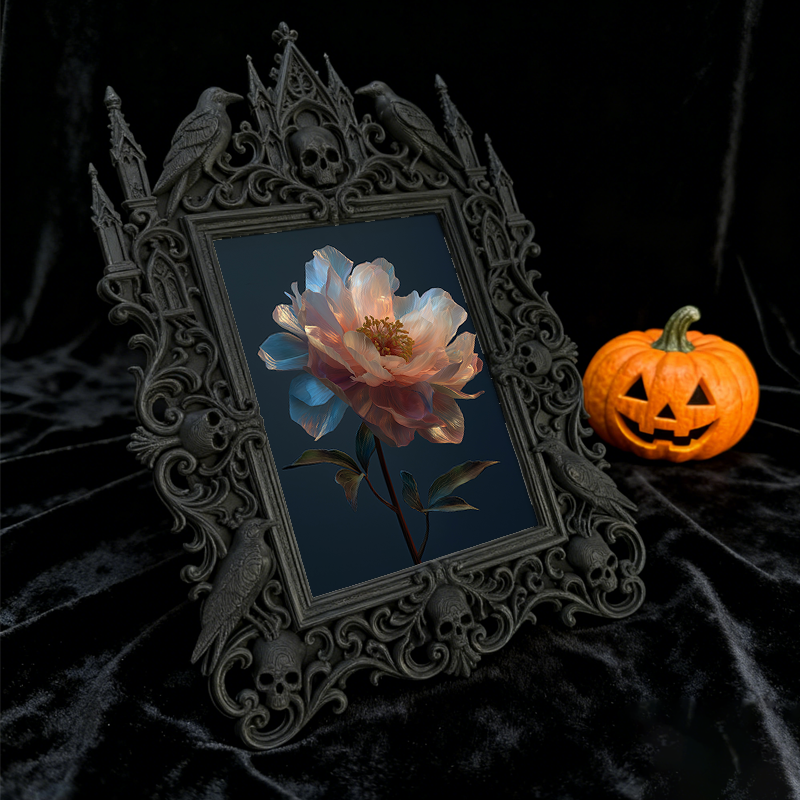Shop-favorite Gothic Dark-style Photo Frame | Witchy Crystal Grid Workshop Party Decor, Photo Ornament, Wall/Table Dual-use, Durable Frame