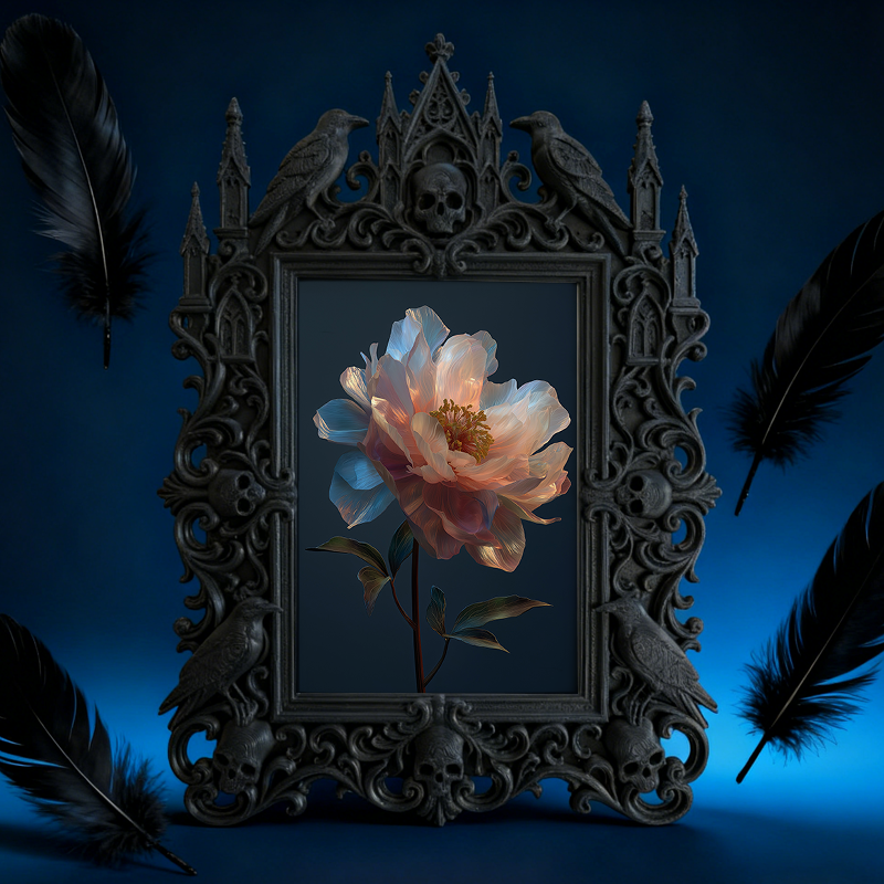 Shop-favorite Gothic Dark-style Photo Frame | Witchy Crystal Grid Workshop Party Decor, Photo Ornament, Wall/Table Dual-use, Durable Frame
