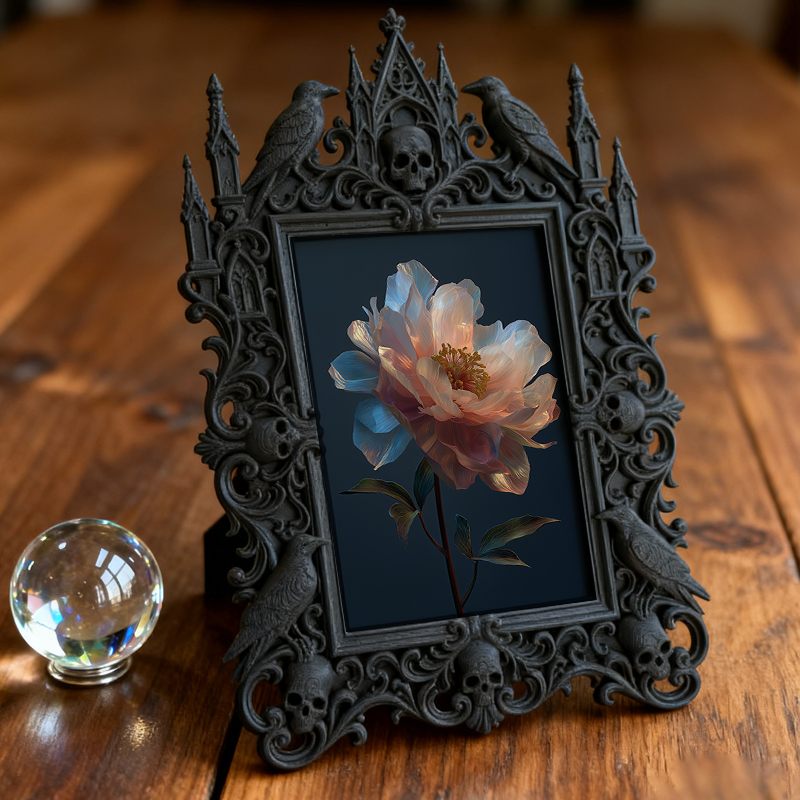 Shop-favorite Gothic Dark-style Photo Frame | Witchy Crystal Grid Workshop Party Decor, Photo Ornament, Wall/Table Dual-use, Durable Frame