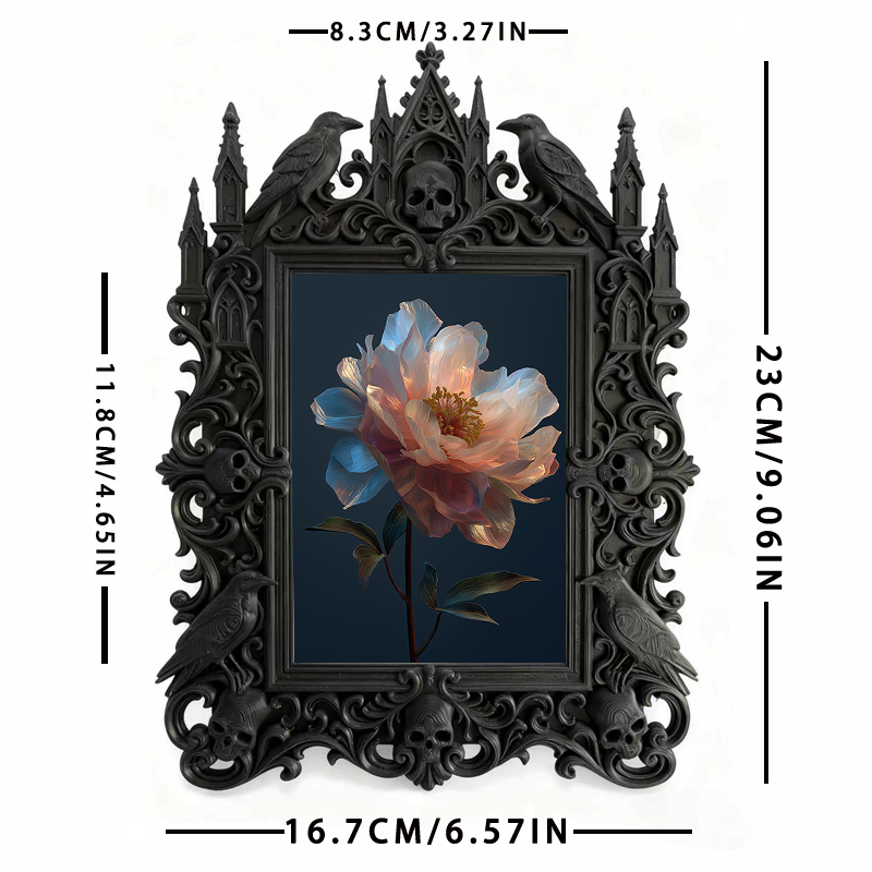 Shop-favorite Gothic Dark-style Photo Frame | Witchy Crystal Grid Workshop Party Decor, Photo Ornament, Wall/Table Dual-use, Durable Frame