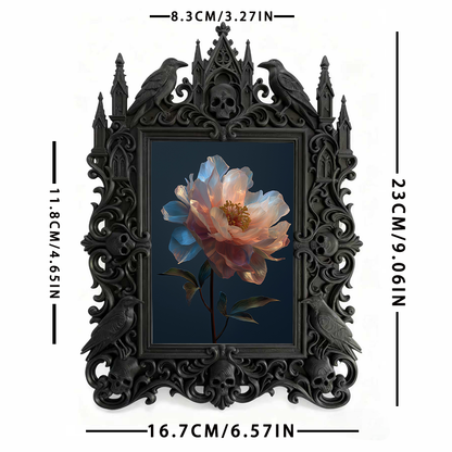 Shop-favorite Gothic Dark-style Photo Frame | Witchy Crystal Grid Workshop Party Decor, Photo Ornament, Wall/Table Dual-use, Durable Frame