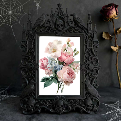 Bestselling-hit Gothic Dark-style Photo Frame | Halloween Haunted Mall Photo Booth Decor, Photo Ornament, Wall-mountable & Tabletop, Lightwe