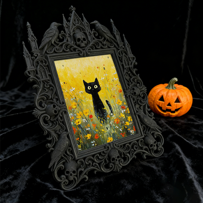 High-demand Gothic Dark-style Photo Frame | Punk Rock Band Fan Club Anniversary Decor, Photo Ornament, Dual-use Display, Retro Plastic Frame