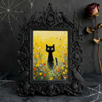 High-demand Gothic Dark-style Photo Frame | Punk Rock Band Fan Club Anniversary Decor, Photo Ornament, Dual-use Display, Retro Plastic Frame
