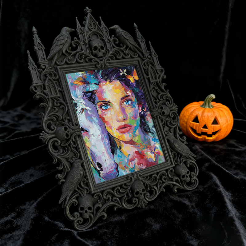 Must-own Gothic Dark-style Photo Frame | Gothic Wedding Reception Photo Corner Decor, Photo Ornament, Wall/Table Dual-use, Eco-friendly Fram
