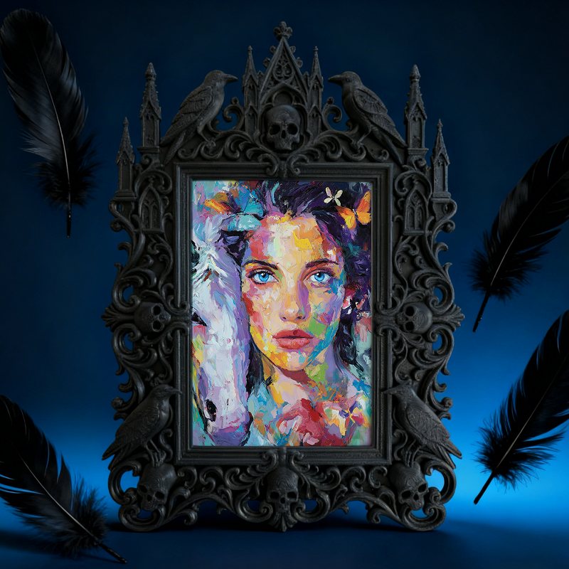 Must-own Gothic Dark-style Photo Frame | Gothic Wedding Reception Photo Corner Decor, Photo Ornament, Wall/Table Dual-use, Eco-friendly Fram