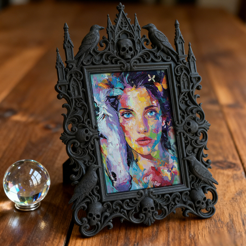 Must-own Gothic Dark-style Photo Frame | Gothic Wedding Reception Photo Corner Decor, Photo Ornament, Wall/Table Dual-use, Eco-friendly Fram