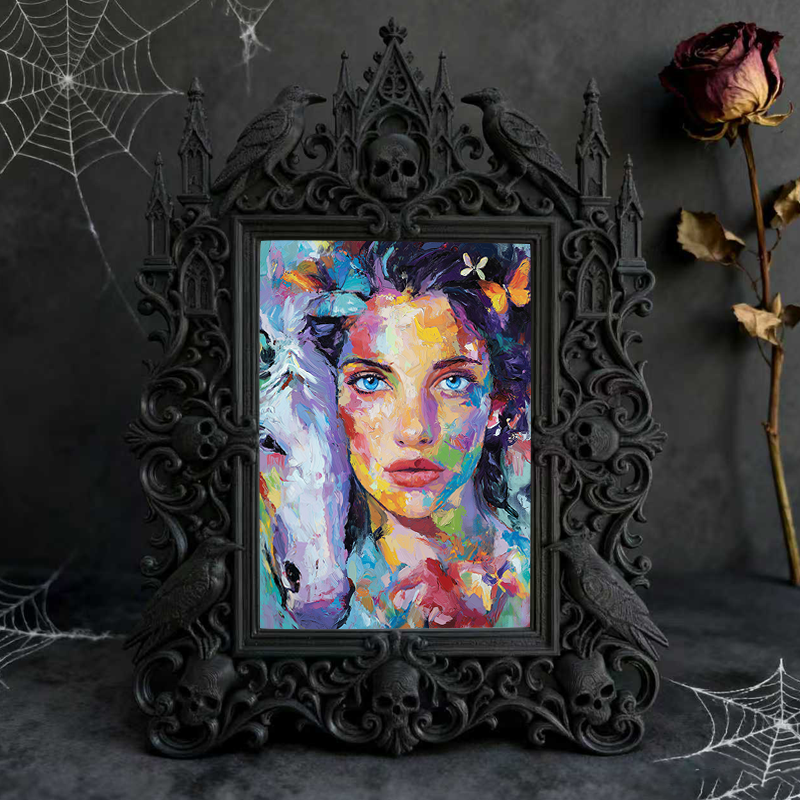Must-own Gothic Dark-style Photo Frame | Gothic Wedding Reception Photo Corner Decor, Photo Ornament, Wall/Table Dual-use, Eco-friendly Fram