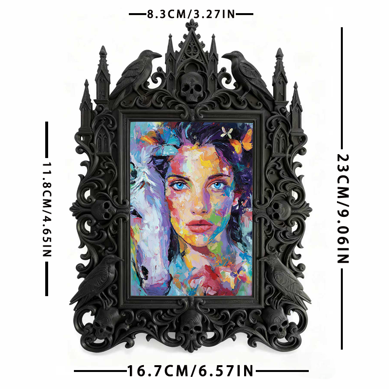 Must-own Gothic Dark-style Photo Frame | Gothic Wedding Reception Photo Corner Decor, Photo Ornament, Wall/Table Dual-use, Eco-friendly Fram