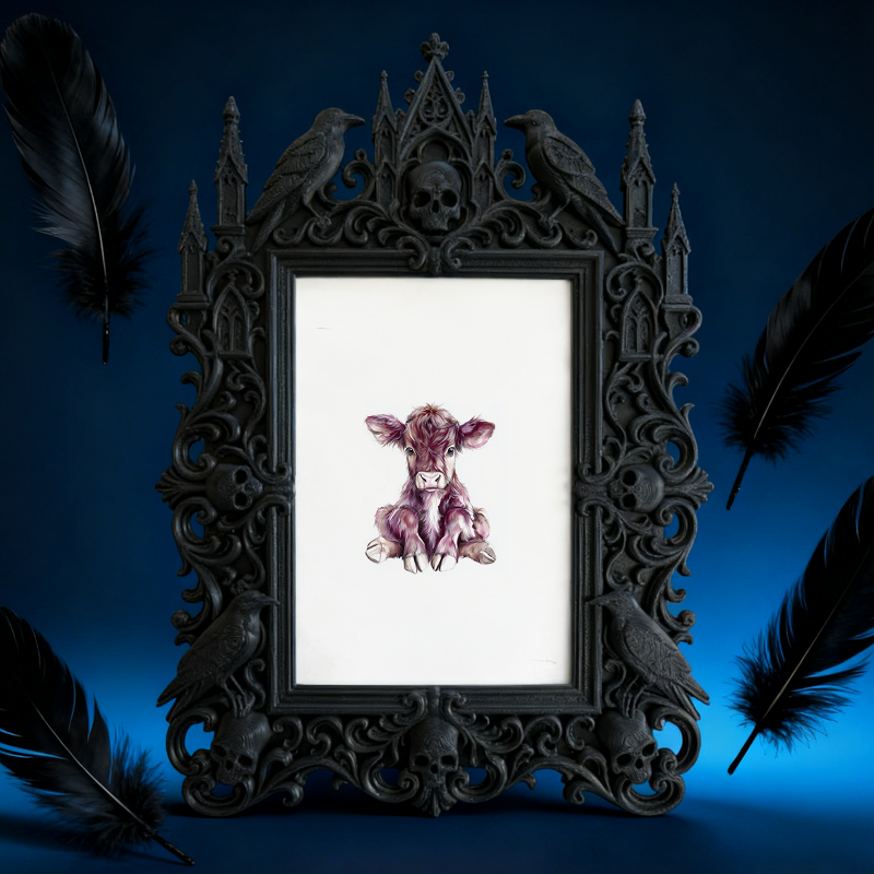 Customer-loved Gothic Dark-style Photo Frame | Horror Movie Marathon Party Table Decor, Photo Ornament, Wall-mountable & Tabletop, Slim Fram