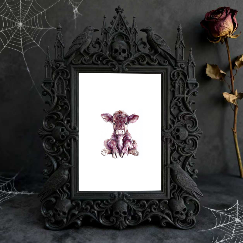 Customer-loved Gothic Dark-style Photo Frame | Horror Movie Marathon Party Table Decor, Photo Ornament, Wall-mountable & Tabletop, Slim Fram