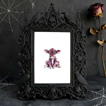 Customer-loved Gothic Dark-style Photo Frame | Horror Movie Marathon Party Table Decor, Photo Ornament, Wall-mountable & Tabletop, Slim Fram