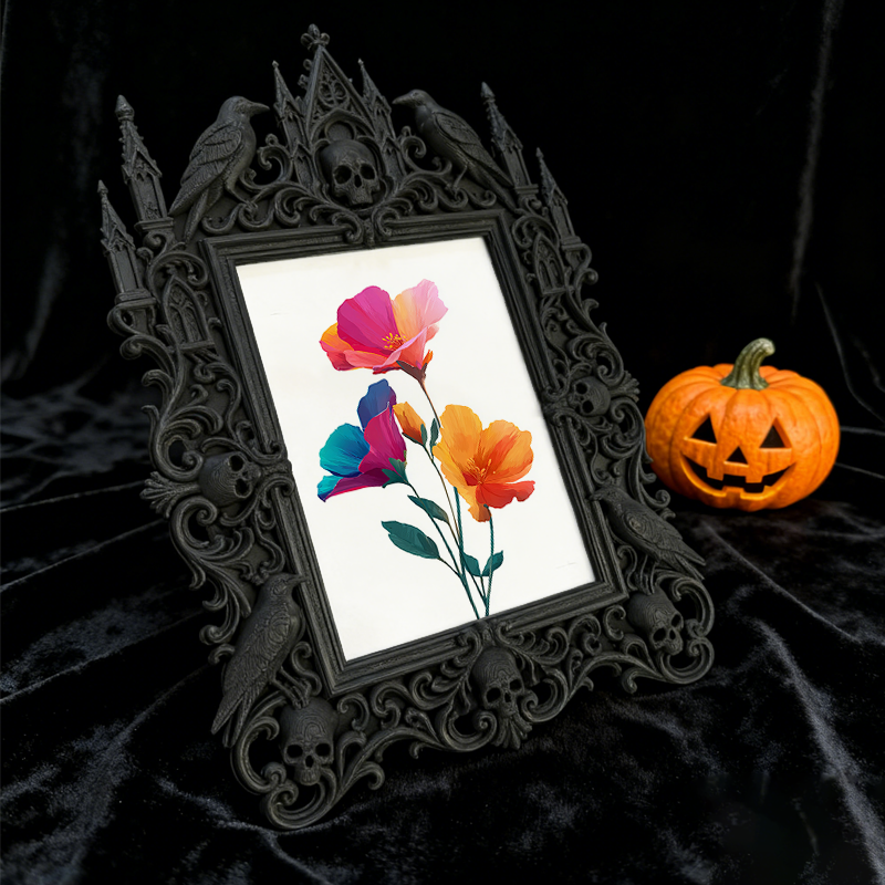Sought-after Gothic Dark-style Photo Frame | Gothic Valentine’s Day Dinner Decor, Photo Ornament, Wall/Table Dual-use, Rustic Frame