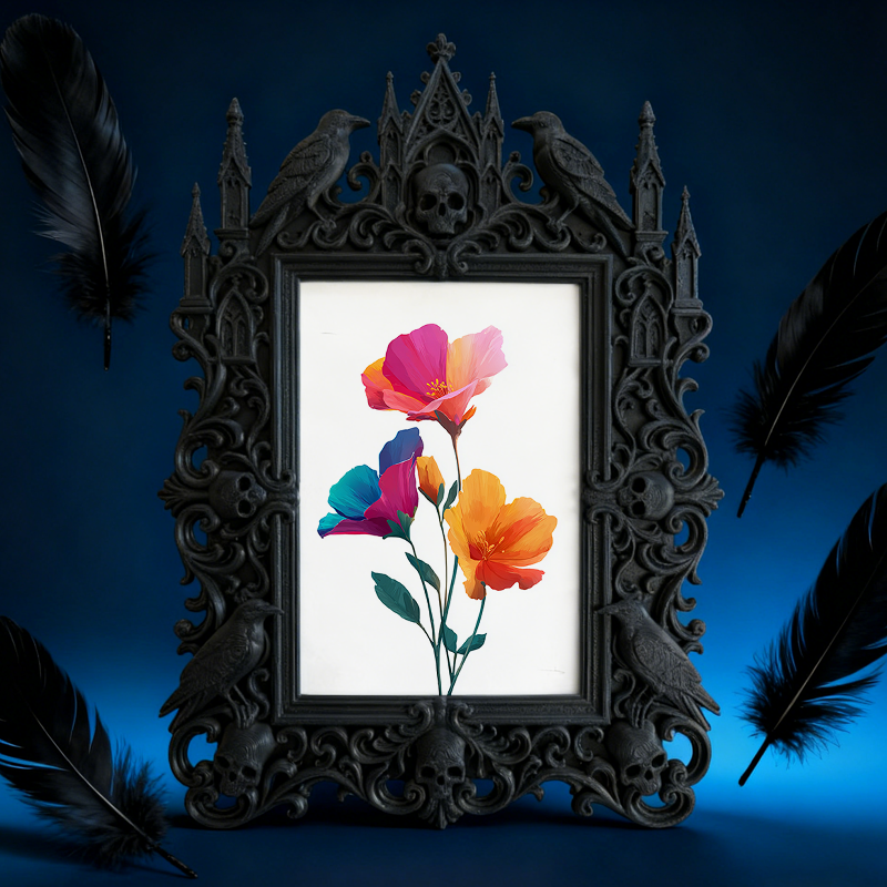 Sought-after Gothic Dark-style Photo Frame | Gothic Valentine’s Day Dinner Decor, Photo Ornament, Wall/Table Dual-use, Rustic Frame