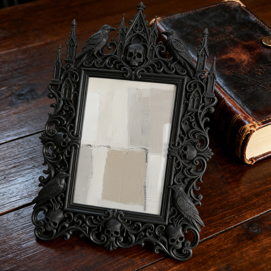 Reel-trending Gothic Dark-style Photo Frame | Paranormal Podcast Listener Meetup Decor, Photo Ornament, Wall-mountable & Tabletop, High-glos