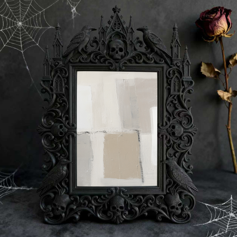 Reel-trending Gothic Dark-style Photo Frame | Paranormal Podcast Listener Meetup Decor, Photo Ornament, Wall-mountable & Tabletop, High-glos