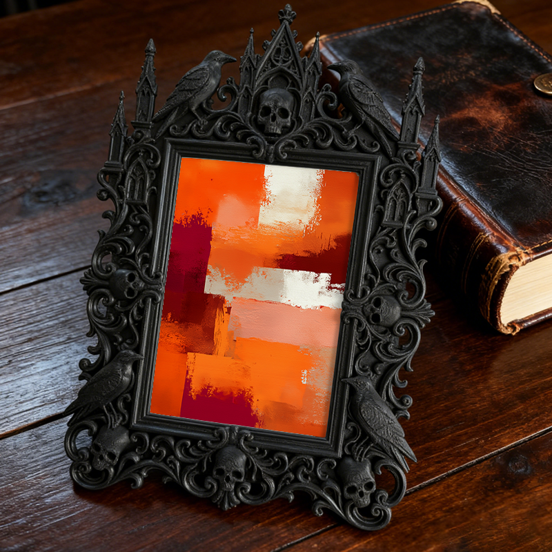Luxe-rustic Gothic Dark-style Photo Frame | Gothic Elopement Photo Album Display Decor, Photo Ornament, Wall-mountable & Tabletop, Practical