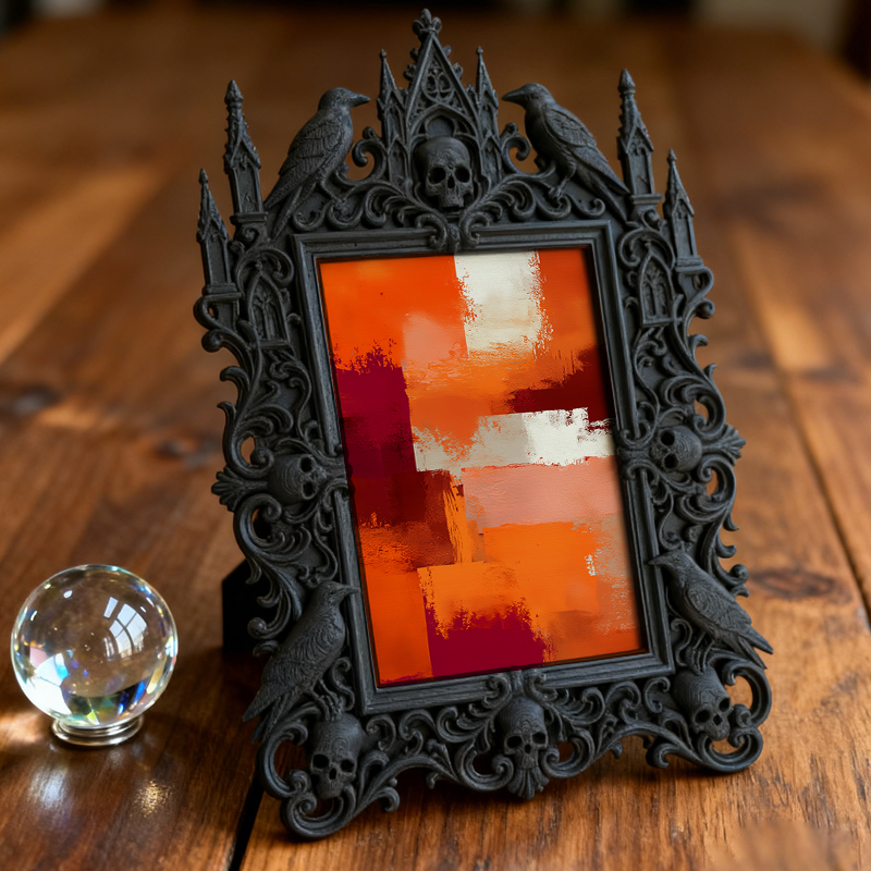 Luxe-rustic Gothic Dark-style Photo Frame | Gothic Elopement Photo Album Display Decor, Photo Ornament, Wall-mountable & Tabletop, Practical