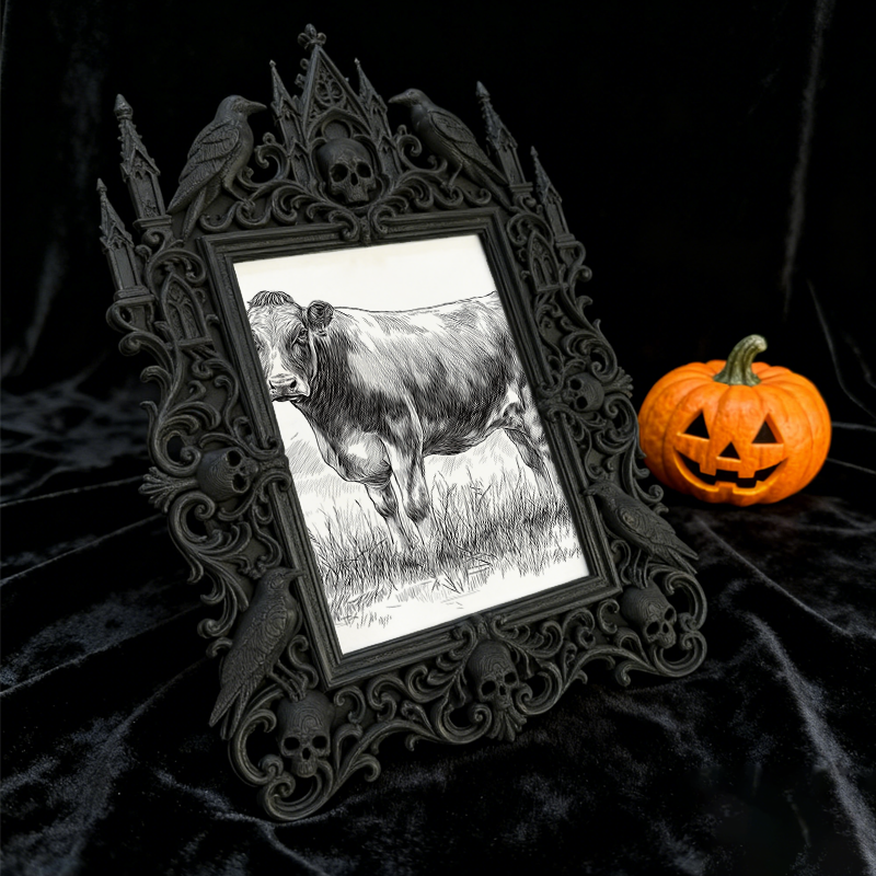 Rare-edition Gothic Dark-style Photo Frame | Vampire Cosplay Photo Contest Booth Decor, Photo Ornament, Wall/Table Dual-use, Artistic Frame