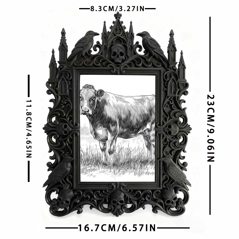 Rare-edition Gothic Dark-style Photo Frame | Vampire Cosplay Photo Contest Booth Decor, Photo Ornament, Wall/Table Dual-use, Artistic Frame