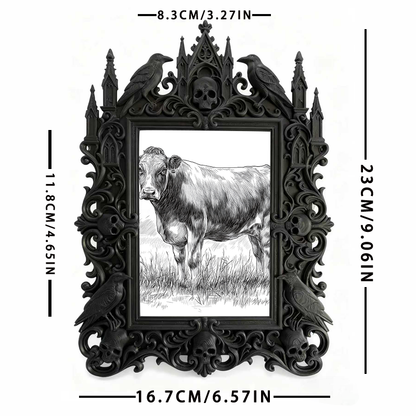 Rare-edition Gothic Dark-style Photo Frame | Vampire Cosplay Photo Contest Booth Decor, Photo Ornament, Wall/Table Dual-use, Artistic Frame